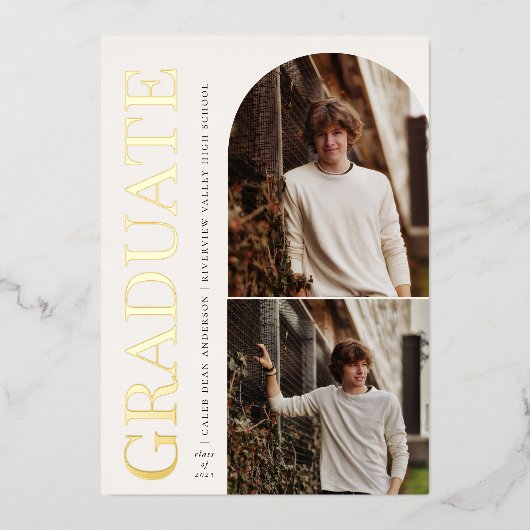 ABBILDSCHIRM ABSCHLUSS FOTO FOLIENEINLADUNG (Vorderseite)