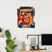 Abbildung 5 in Gold ,Berühmtes Gemälde Poster (Heimbüro)
