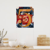 Abbildung 5 in Gold ,Berühmtes Gemälde Poster (Küche)