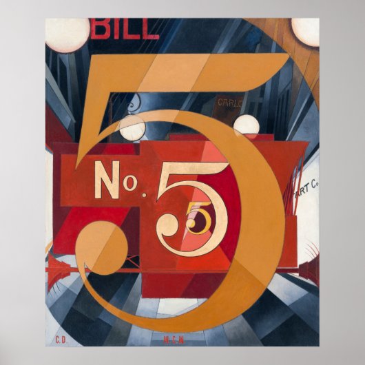Abbildung 5 in Gold ,Berühmtes Gemälde Poster (Vorne)