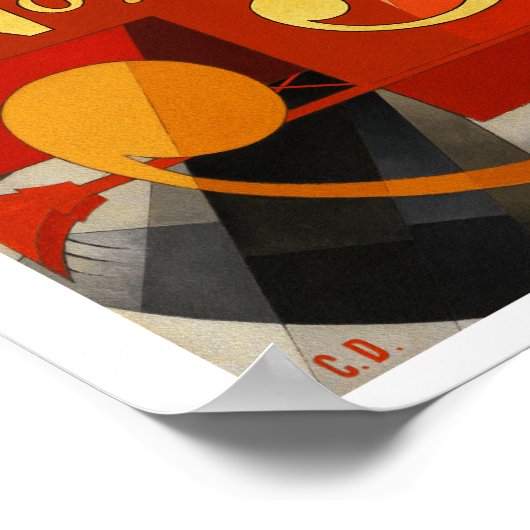 Abbildung 5 in Gold von Charles Demuth Poster (Ecke)