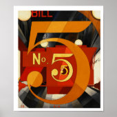 Abbildung 5 in Gold von Charles Demuth Poster (Vorne)