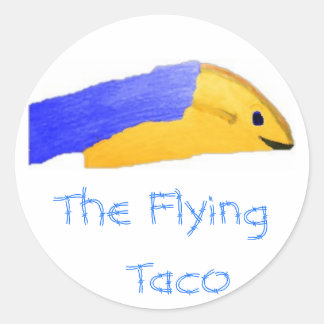 Abbildung 73, Das fliegende Taco Runder Aufkleber