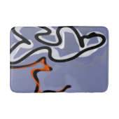 Abbildung: Abstrakt Blau, Orange, B & W Badematte (Vorderseite)