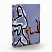 Abbildung: Abstrakt Blau, Orange, B & W Fotoblock (Links)