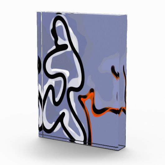 Abbildung: Abstrakt Blau, Orange, B & W Fotoblock (Rechts)