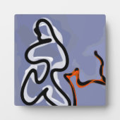 Abbildung: Abstrakt Blau, Orange, B & W Fotoplatte (Vorderseite)