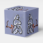 Abbildung: Abstrakt Blau, Orange, B & W Geschenkschachtel (Vorderseite)