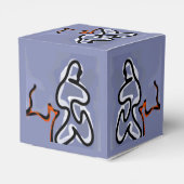 Abbildung: Abstrakt Blau, Orange, B & W Geschenkschachtel (Rückseite)