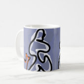 Abbildung: Abstrakt Blau, Orange, B & W Kaffeetasse (Vorderseite Links)
