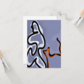 Abbildung: Abstrakt Blau, Orange, B & W Karte (Vorderseite/Rückseite Beispiel)