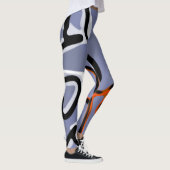 Abbildung: Abstrakt Blau, Orange, B & W Leggings (Rechts)