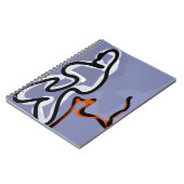 Abbildung: Abstrakt Blau, Orange, B & W Notizblock (Linke Seite)