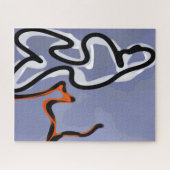 Abbildung: Abstrakt Blau, Orange, B & W Puzzle (Horizontal)