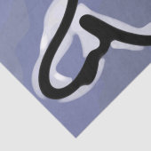 Abbildung: Abstrakt Blau, Orange, B & W Seidenpapier (Detail)