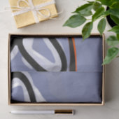 Abbildung: Abstrakt Blau, Orange, B & W Seidenpapier (Geschenk)