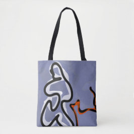 Abbildung: Abstrakt Blau, Orange, B & W Tasche
