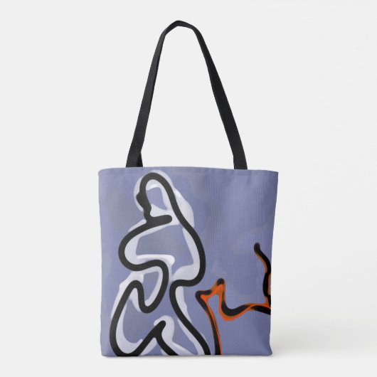 Abbildung: Abstrakt Blau, Orange, B & W Tasche (Rückseite)