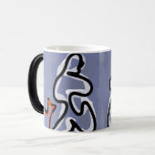 Abbildung: Abstrakt Blau, Orange, B & W Verwandlungstasse (Vorderseite Links)