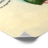 Abbildung der Blume der Vintagen Rose Poster (Ecke)