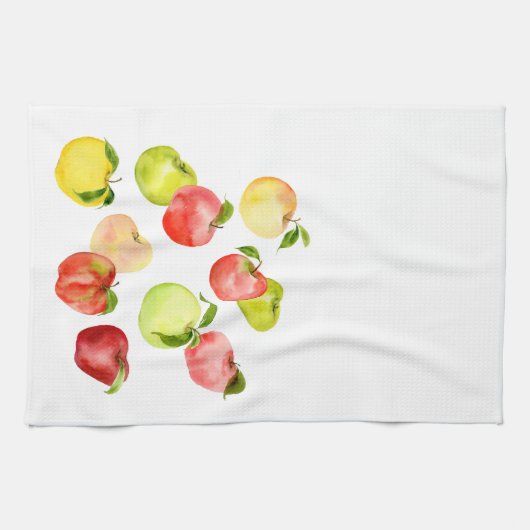 Abbildung der Ernte roter Äpfel Geschirrtuch (Horizontal)