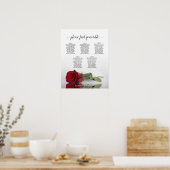 Abbildung der Hochzeitstabelle Rote Rose 5 Poster (Küche)