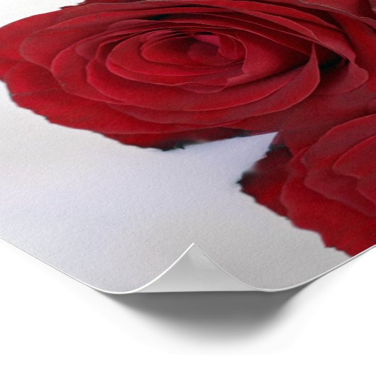 Abbildung der Hochzeitstabelle Rote Rose 5 Poster (Ecke)