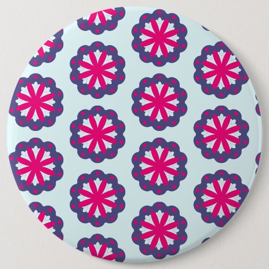 Abbildung der lila und rosa Blumenformen Button (Vorderseite)