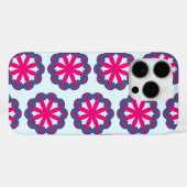 Abbildung der lila und rosa Blumenformen Case-Mate iPhone Hülle (Rückseite (Horizontal))