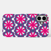 Abbildung der lila und rosa Blumenformen Case-Mate iPhone Hülle (Rückseite (Horizontal))