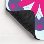 Abbildung der lila und rosa Blumenformen Mousepad (Ecke)