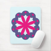 Abbildung der lila und rosa Blumenformen Mousepad (Mit Mouse)