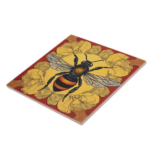 Abbildung der stilisierten Biene - Fliese (Seite)