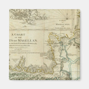 Abbildung der Straße von Magellan Magnet