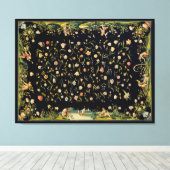 Abbildung des antiken Blumenteppichs Leinwanddruck (Insitu (Holzboden))