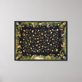 Abbildung des antiken Blumenteppichs Leinwanddruck (Vorderseite)