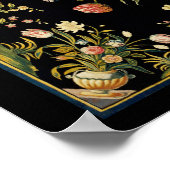 Abbildung des antiken Blumenteppichs Poster (Ecke)