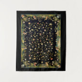 Abbildung des antiken Blumenteppichs Wandteppich (Vorderseite)