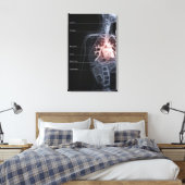 Abbildung des Atemsystems und des Herzens Leinwanddruck (Insitu (Schlafzimmer))