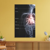 Abbildung des Atemsystems und des Herzens Leinwanddruck (Insitu (Wohnzimmer))