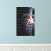 Abbildung des Atemsystems und des Herzens Leinwanddruck (Insitu (Holzboden))