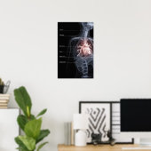 Abbildung des Atemsystems und des Herzens Poster (Heimbüro)