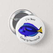 Abbildung des Blauen Tang-Cartoon Button (Vorne & Hinten)