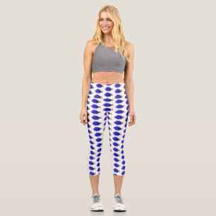 Abbildung des Blauen Tang-Cartoon Capri Leggings
