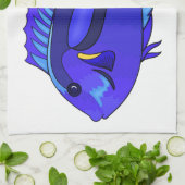 Abbildung des Blauen Tang-Cartoon Geschirrtuch (Gefaltet)