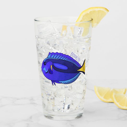 Abbildung des Blauen Tang-Cartoon Glas (Rückseite Ice)