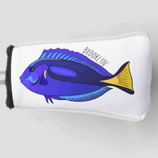 Abbildung des Blauen Tang-Cartoon Golf Headcover (Vorderseite)