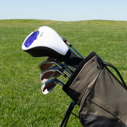 Abbildung des Blauen Tang-Cartoon Golf Headcover (In SItu)