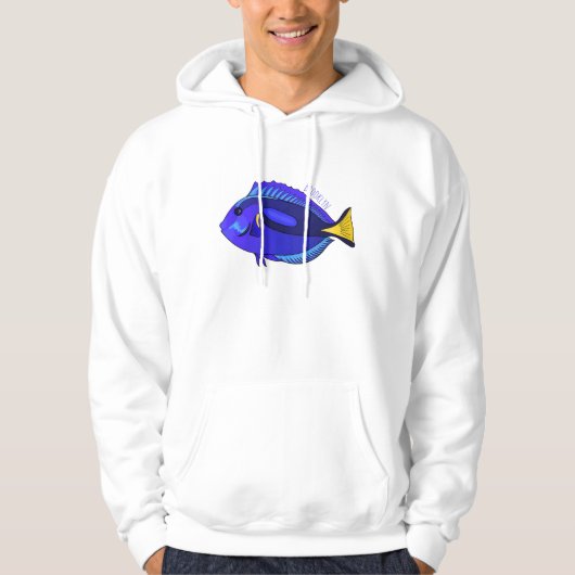 Abbildung des Blauen Tang-Cartoon Hoodie (Vorderseite)