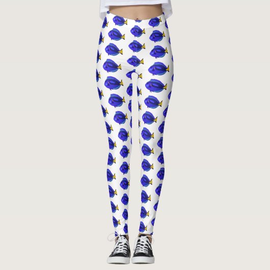 Abbildung des Blauen Tang-Cartoon Leggings (Vorderseite)